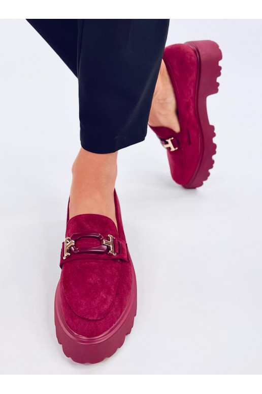 Suède damesmocassins RALFES MAROON