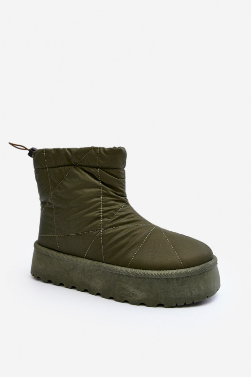 Snowboots met plateau in de groene... Snowboots met plateau in de groene...