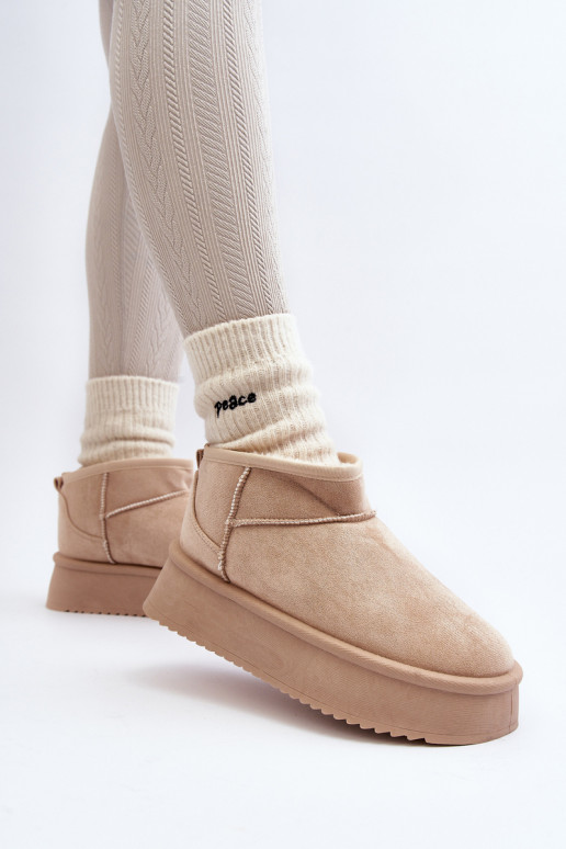 Snowboots met massieve zool beige... Snowboots met massieve zool beige...