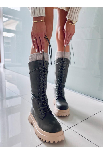 Bottes longues à lacets ZONA VERT