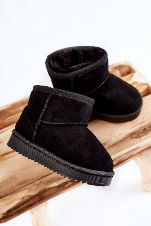 Bottes d'hiver chaudes pour enfants de couleur noire Gooby