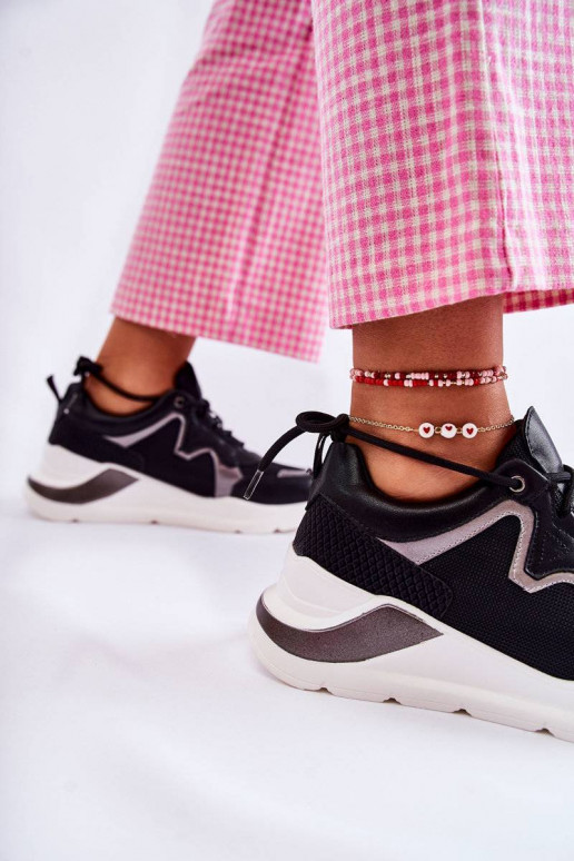 Baskets modèle chaussures couleur noire Allie