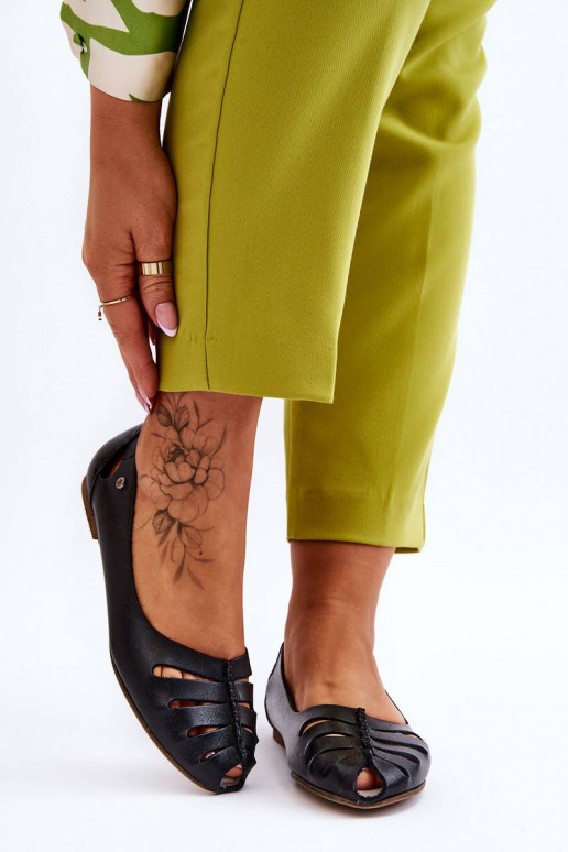 Bequeme Ballerinas aus Naturleder in... Bequeme Ballerinas aus Naturleder in...