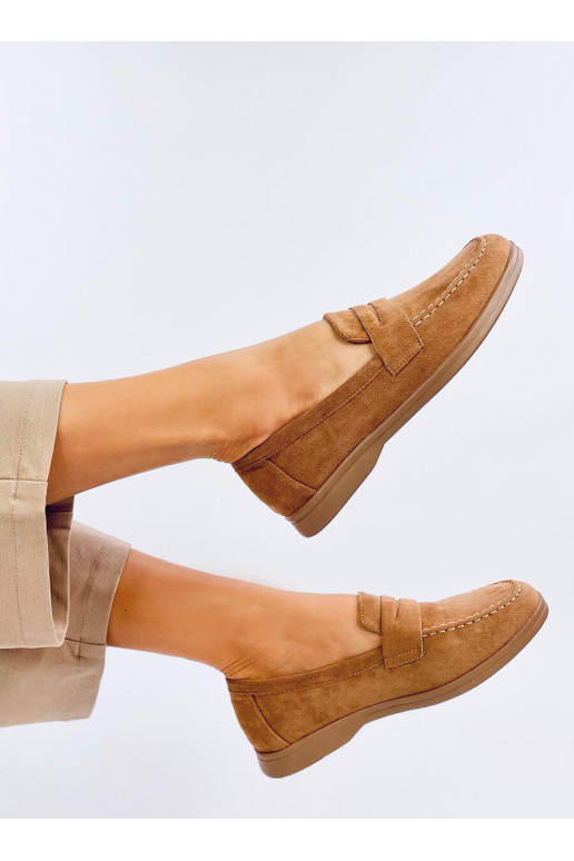 Damesmocassins FOREST kaki kleur