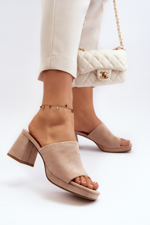 Sandalen met hakken beige Bralya Sandalen met hakken beige Bralya