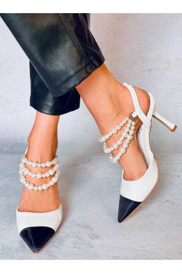 Chaussures avec décorations en perles HARMONY WHITE 2