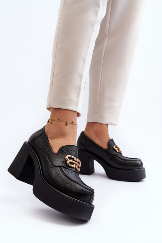 Bottines à talons couleur noire Zazoo