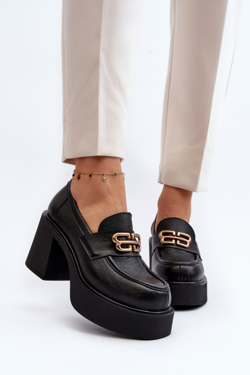 Bottines à talons couleur noire Zazoo