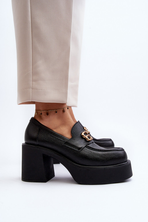 Bottines à talons couleur noire Zazoo