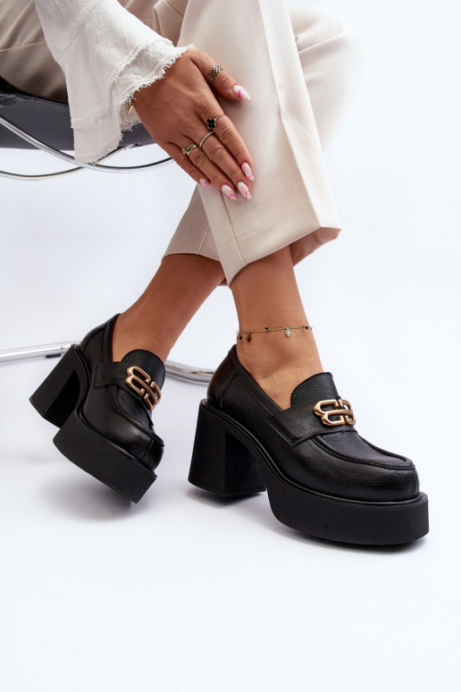 Bottines à talons couleur noire Zazoo