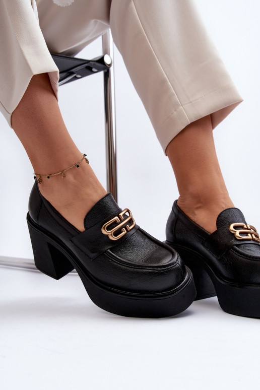 Bottines à talons couleur noire Zazoo