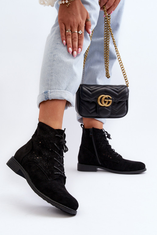 S.Barski Schwarze Stiefel mit Mustern S.Barski Schwarze Stiefel mit Mustern