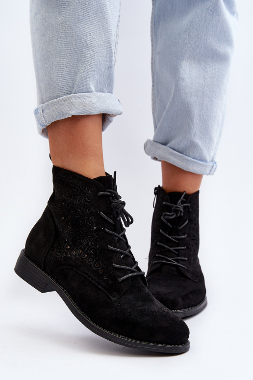 S.Barski Boots noires à motifs S.Barski Boots noires à motifs