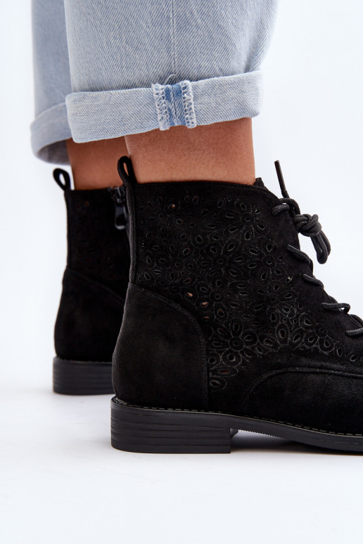 S.Barski Boots noires à motifs S.Barski Boots noires à motifs