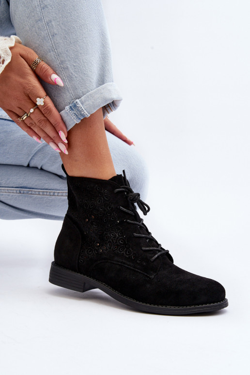 S.Barski Schwarze Stiefel mit Mustern S.Barski Schwarze Stiefel mit Mustern