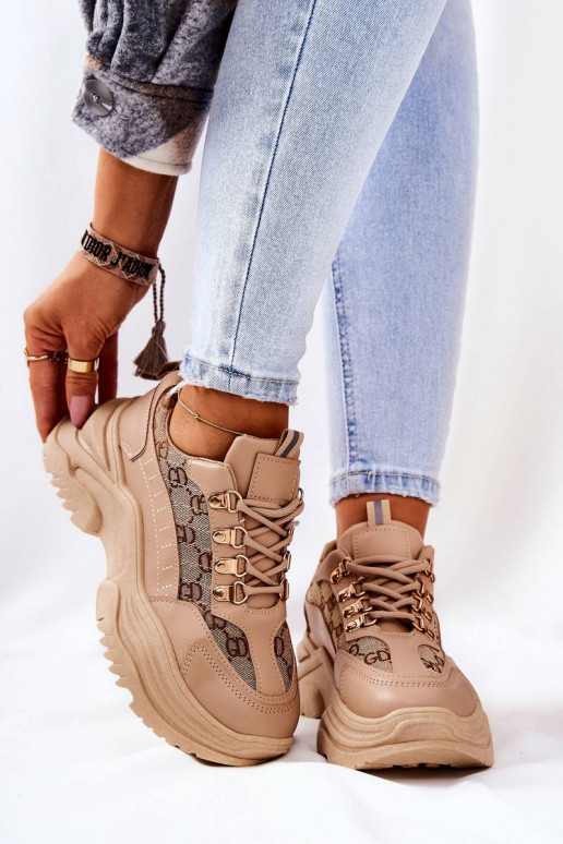 Flynn-Sportschuhe mit Plateau in Beige Flynn-Sportschuhe mit Plateau in Beige