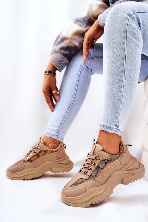 Flynn-Sportschuhe mit Plateau in Beige Flynn-Sportschuhe mit Plateau in Beige