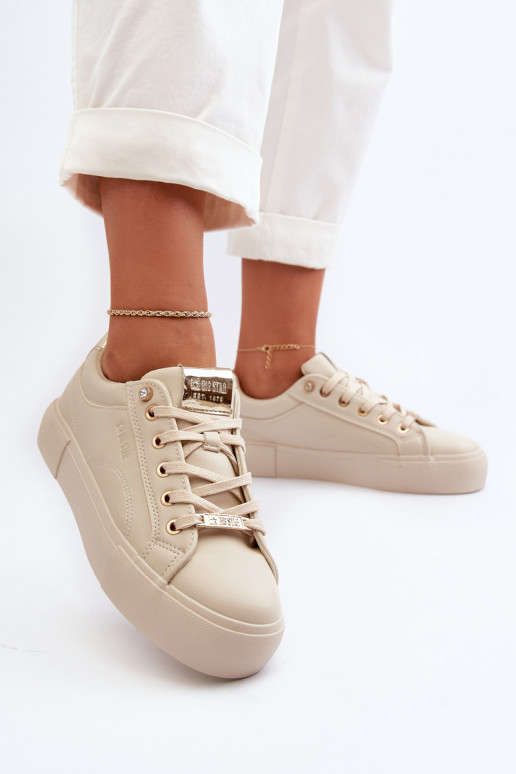 Baskets modèle chaussures Big Star beige