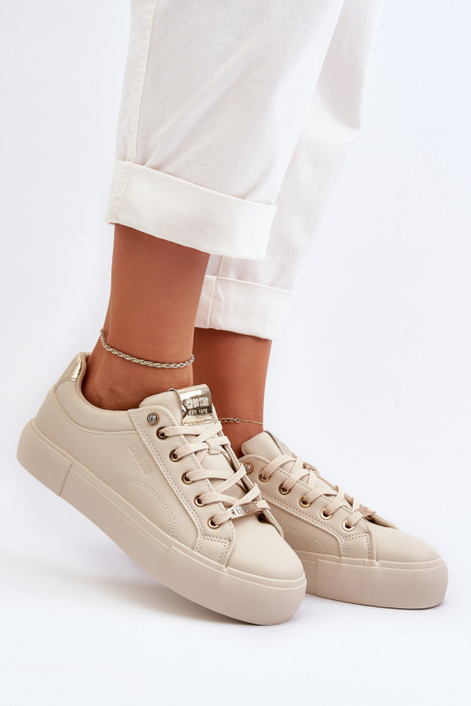 Baskets modèle chaussures Big Star beige