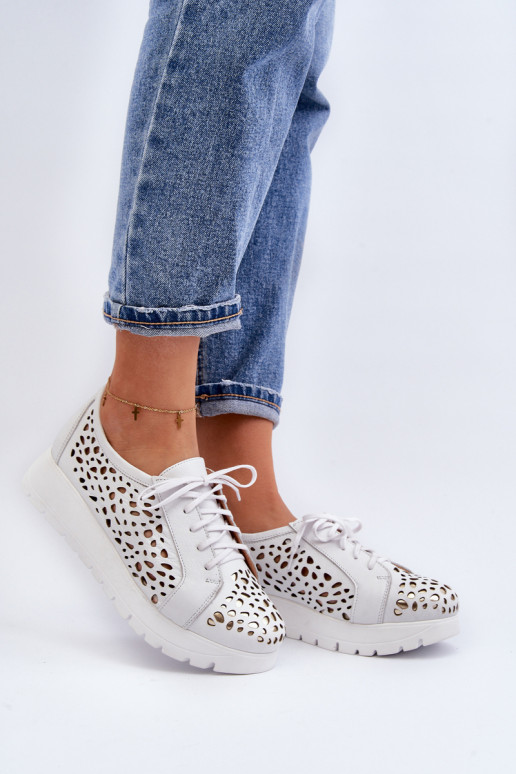 Chaussures avec éléments ajourés de couleur grise Zazoo