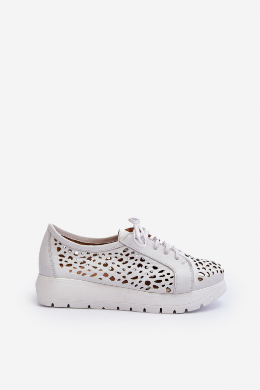 Chaussures avec éléments ajourés de couleur grise Zazoo