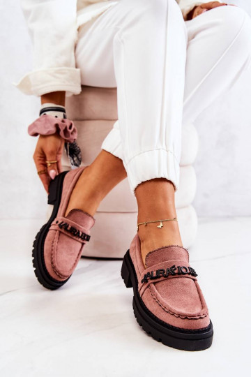 Chaussures en daim La.Fi couleur rose Jenefer 2