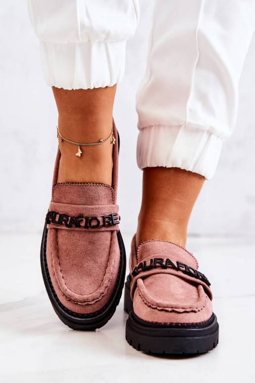 Chaussures en daim La.Fi couleur rose Jenefer
