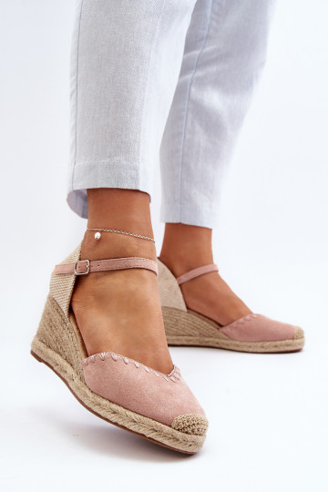 Suède sandaal espadrilles...