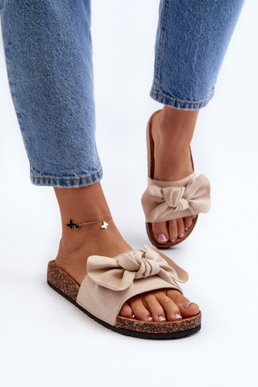 Damenhausschuhe mit Band beige Ezephira Damenhausschuhe mit Band beige Ezephira