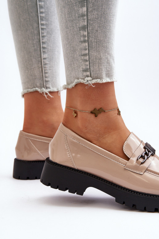 Mocassins met lakeffect met brede... Mocassins met lakeffect met brede...