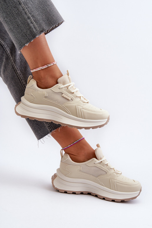 Sneakers model schoenen beige Big Star