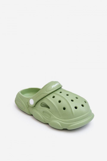 Chaussons enfant type Crocs de couleur vert Cloudy 2