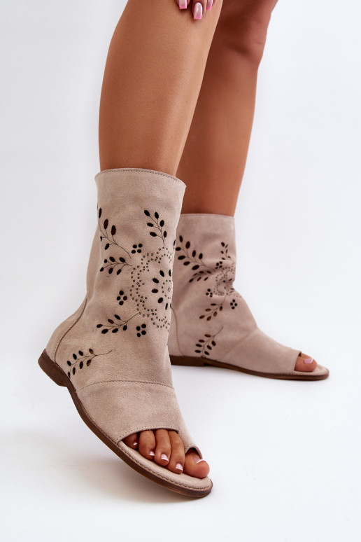 Zazoo Wildledersandalen mit beigem... Zazoo Wildledersandalen mit beigem...