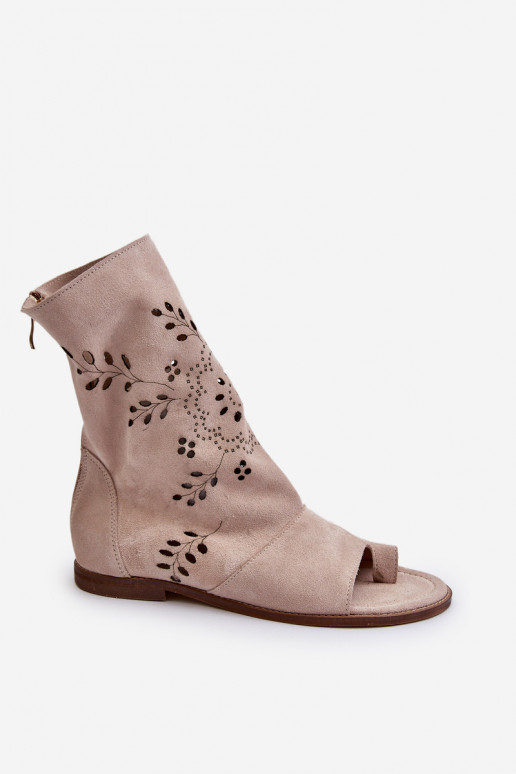 Zazoo Wildledersandalen mit beigem... Zazoo Wildledersandalen mit beigem...