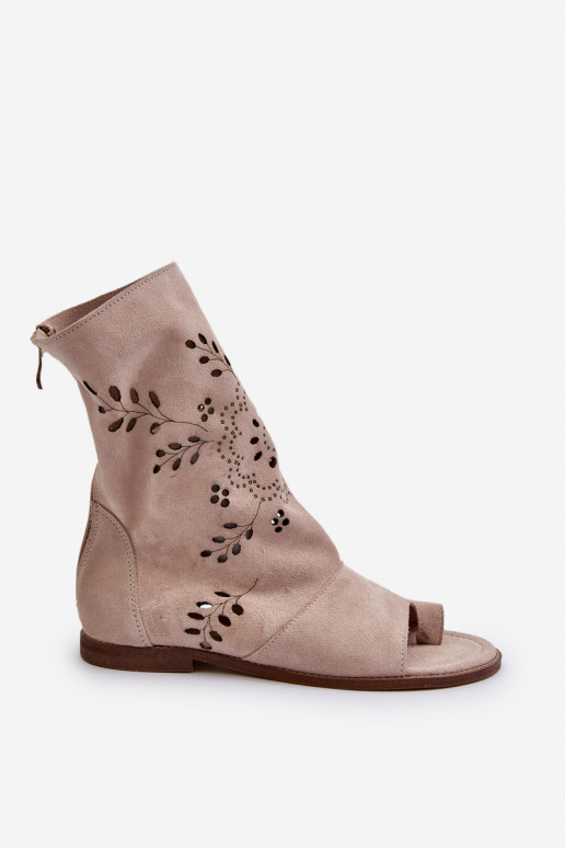 Zazoo Wildledersandalen mit beigem... Zazoo Wildledersandalen mit beigem...