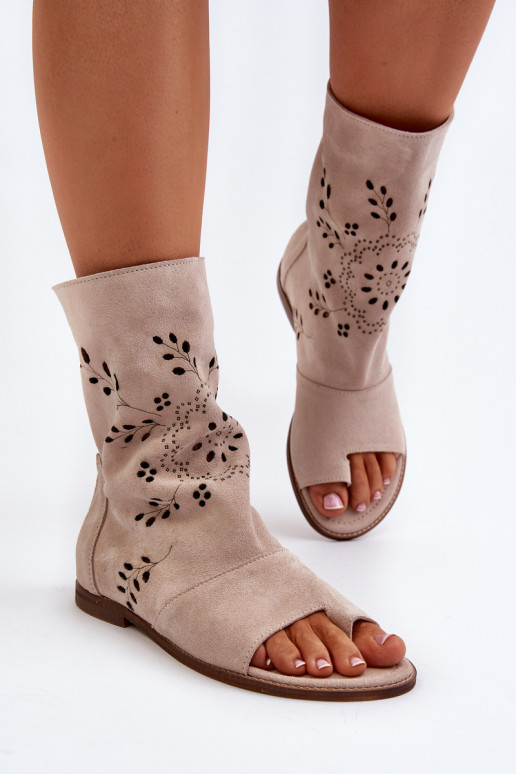 Zazoo Wildledersandalen mit beigem... Zazoo Wildledersandalen mit beigem...