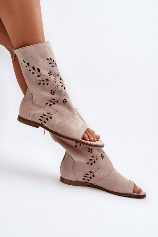 Zazoo Wildledersandalen mit beigem... Zazoo Wildledersandalen mit beigem...