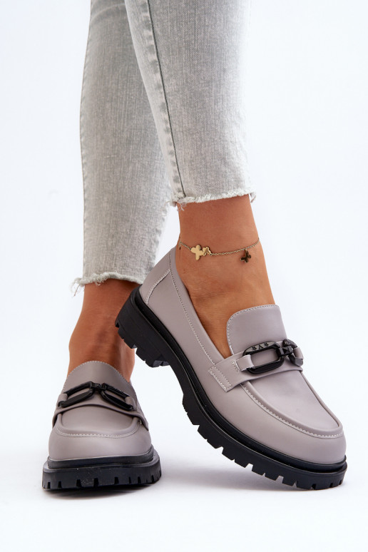 Mocassins couleur gris Imbleria