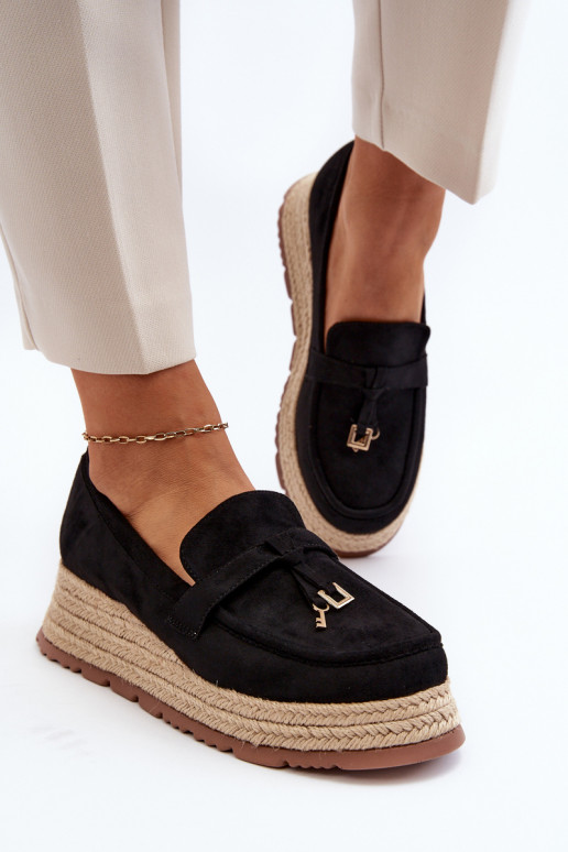 Mocassins de couleur noire Torresia