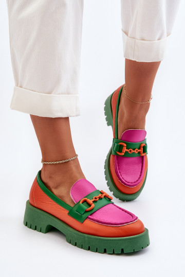 CheBello oranje mocassins...