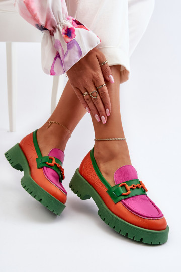 Mocassins CheBello orange... 2