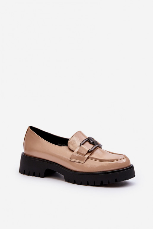 Gelakte mocassins beige Santtes Gelakte mocassins beige Santtes
