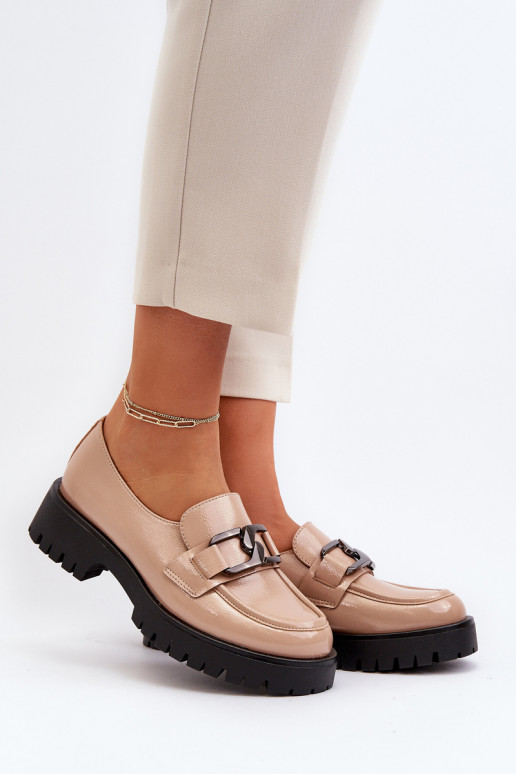 Mocassins laqués beige Santtes Mocassins laqués beige Santtes