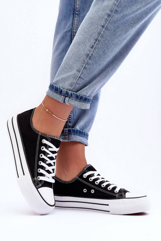 Chaussures de loisirs du modèle classique avec plateforme de couleur noire Jazlyn