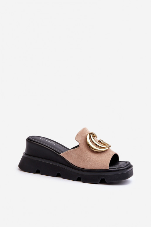 Damenhausschuhe beige Iaria