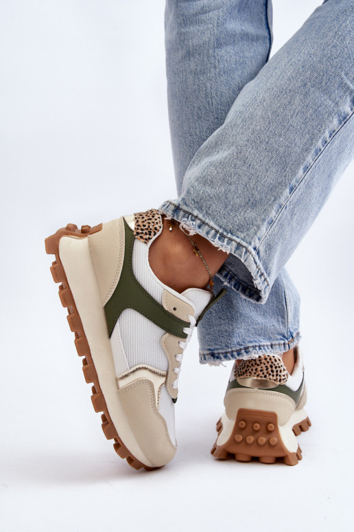 Sneakers Modell Schuhe Sand - grüne Farbe Ralita