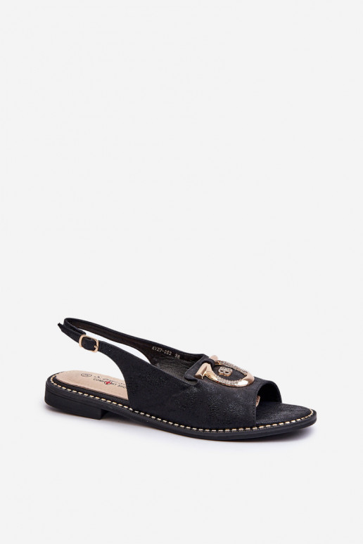 Elegante Damensandalen mit goldenen... Elegante Damensandalen mit goldenen...