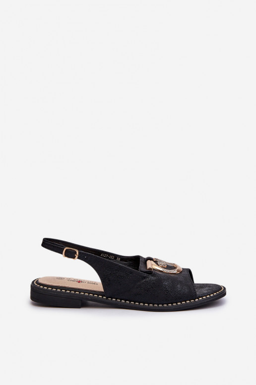 Elegante Damensandalen mit goldenen... Elegante Damensandalen mit goldenen...