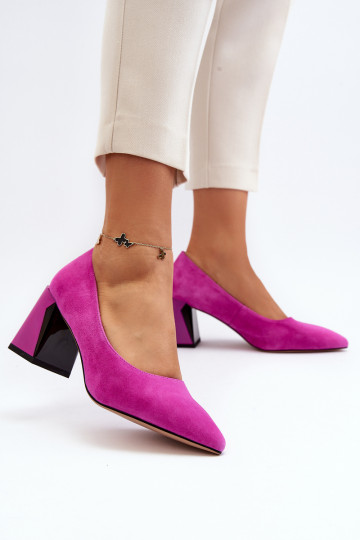 Wildlederschuhe mit rosa Absätzen Alessyndra 2