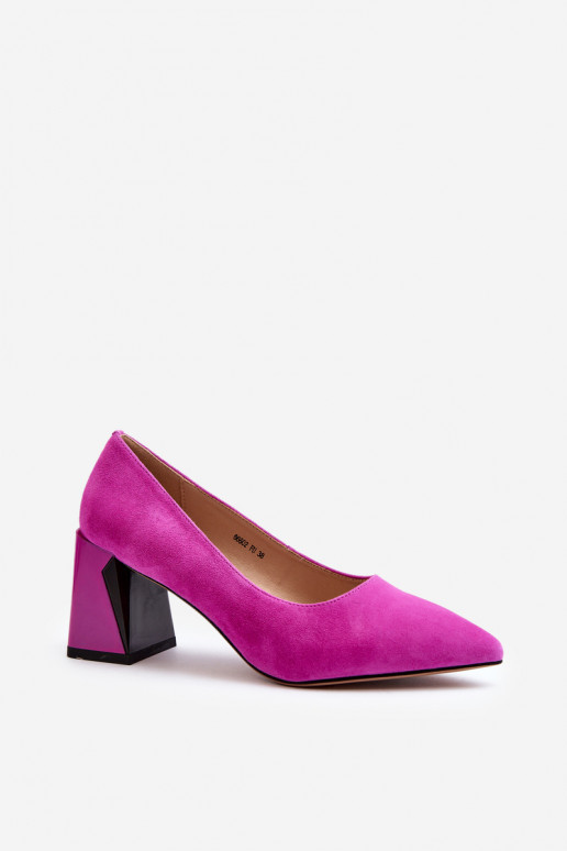Chaussures à talons en daim couleur rose Alessyndra
